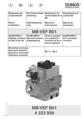 Dungs GasMultiBloc MB-VEF B01 Notice D'utilisation