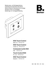 Berker 7574 01 01 Mode D'emploi Et Instructions De Montage