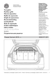 Volkswagen 5G9 017 221 Instructions De Montage
