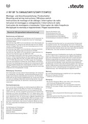 steute RF BF 74 SW915 Instructions De Montage