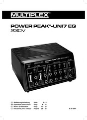 Multiplex POWER PEAK-UNI7 EQ Notice D'utilisation