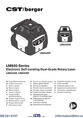 CST/BERGER LM800DP Notice Originale