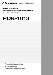 Pioneer PDK-1013 Mode D'emploi