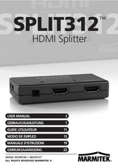 Marmitek SPLIT312 Guide Utilisateur