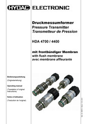 HYDAC ELECTRONIC HDA 4400 Notice D'utilisation