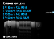 Canon EF400mm F5.6L USM Mode D'emploi