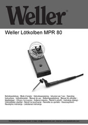 Weller MPR 80 Mode D'emploi