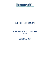 AED IONOMAT 1 Manuel D'utilisation