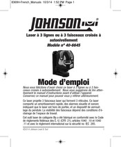 Johnson 40-6645 Mode D'emploi