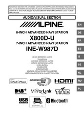 Alpine INE-W987D Guide De Référence Rapide