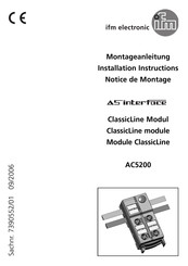 IFM Electronic AS-interface ClassicLine AC5200 Notice De Montage