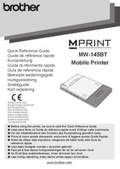 Brother MPRINT MW-145BT Guide De Référence Rapide
