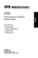 Meterman EPM3 Mode D'emploi