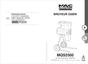 Mac allister MQS2500 Mode D'emploi
