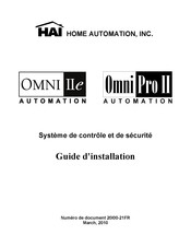 HAI Omni Pro II Guide D'installation