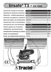 Tractel tirsafe T3 Instructions D'emploi Et D'entretien