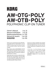 Korg AW-OTB-POLY Manuel D'utilisation