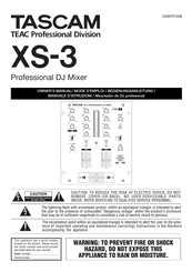 Tascam XS-3 Mode D'emploi