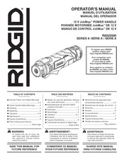 RIDGID JobMax R8223500 A Série Manuel D'utilisation
