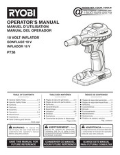 Ryobi P738 Manuel D'utilisation