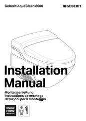 Geberit AquaClean 8000 Instructions De Montage