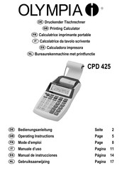 Olympia CPD 425 Mode D'emploi