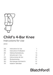 Blatchford Child's 4-Bar Knee Instructions D'utilisation