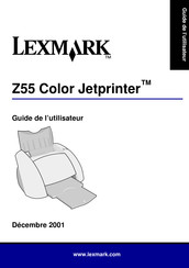 Lexmark Z55 Color Jetprinter Guide De L'utilisateur