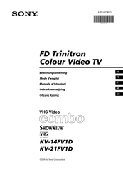 Sony FD Trinitron KV-21FV1D Mode D'emploi