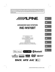 Alpine INE-W970BT Guide De Référence Rapide