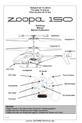 ACME zoopa 150 Manuel D'utilisation