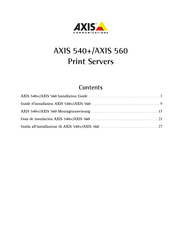 Axis Communications 540+ Guide D'installation
