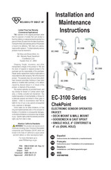 T&S EC-3104 Instructions Pour L'installation Et La Maintenance