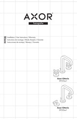 Hansgrohe AXOR Citterio 39133 1 Série Instructions De Montage / Mode D'emploi / Garantie
