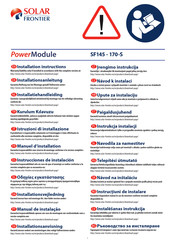 Solar Frontier Power Module SF145-S Manuel D'installation