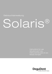 DeguDent Solaris Mode D'emploi