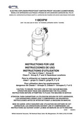 Nilfisk 118EXPW Instructions D'utilisation