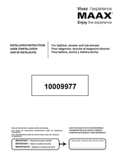 MAAX Simplicité 102401 Guide D'installation