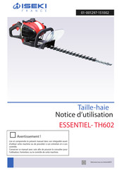 Iseki ESSENTIEL-TH602 Notice D'utilisation