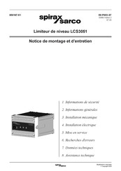 Spirax Sarco LCS3051 Notice De Montage Et D'entretien