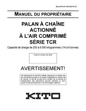 KITO TCR Série Manuel Du Propriétaire
