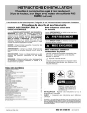 International comfort products N9MSE Instructions D'installation