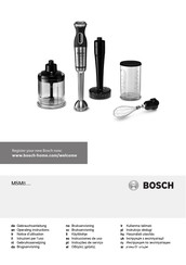 Bosch MSM87165/01 Notice D'utilisation