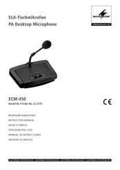 Monacor ECM-450 Mode D'emploi