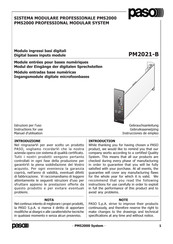 Paso PM2021-B Manuel D'utilisation