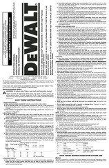 DeWalt D25701 Guide D'utilisation