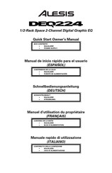 Alesis DEQ224 Manuel D'utilisation Du Propriétaire