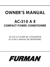 Furman AC-210 A E Guide De L'utilisateur