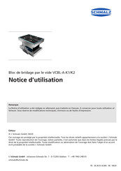 schmalz VCBL-A-K1 Notice D'utilisation