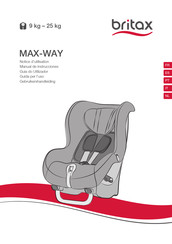 Britax MAX-WAY Notice D'utilisation